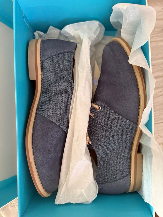 Zapatos niño comunión azul