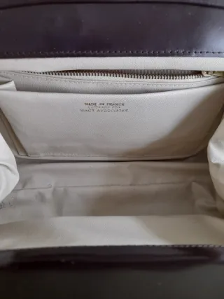 Bolso Cuero Vintage Francés Marrón