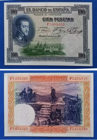 SC- 100 Pesetas 1925 crujiente todo su apresto