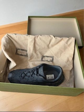 Zapatillas Gucci Run Monogram Grises