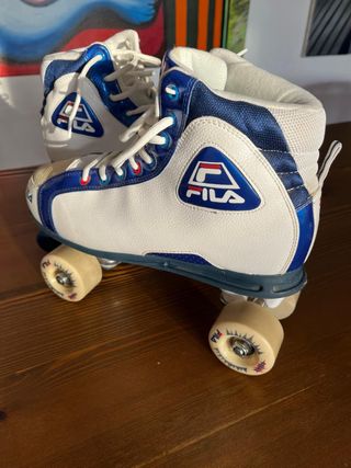 Patines Fila 4 Ruedas Blancos y Azules