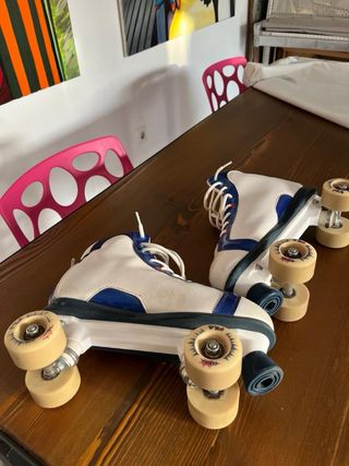 Patines Fila 4 Ruedas Blancos y Azules