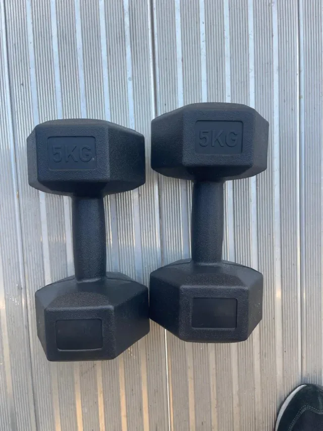 Mancuernas hexagonales 5kg (par)