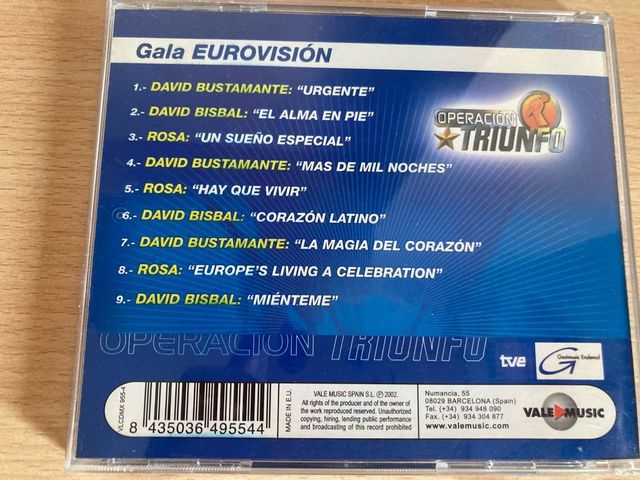 CD Operación Triunfo Gala Eurovisión 2001