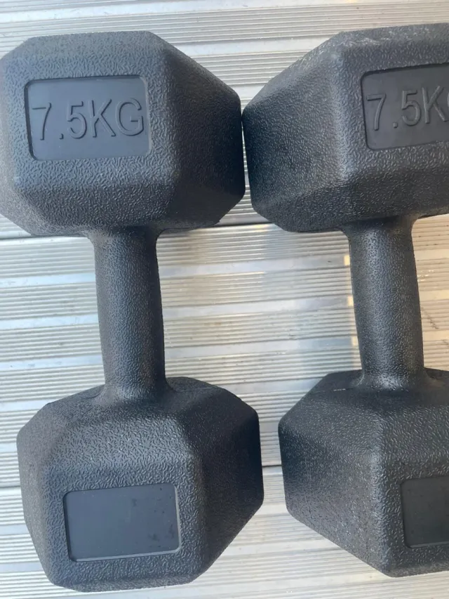 Mancuernas hexagonales 7.5kg (par)