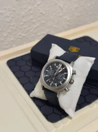 Reloj Cronógrafo Hombre Azul y Plata