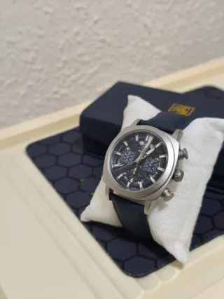 Reloj Cronógrafo Hombre Azul y Plata