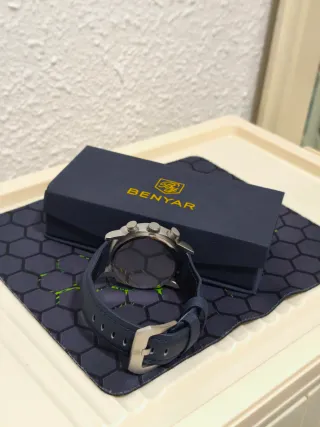 Reloj Cronógrafo Hombre Azul y Plata