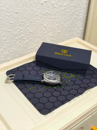 Reloj Cronógrafo Hombre Azul y Plata