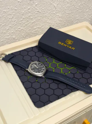 Reloj Cronógrafo Hombre Azul y Plata