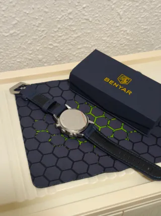 Reloj Cronógrafo Hombre Azul y Plata