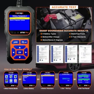 Comprobador Batería Acclope BT60 Pro 6V/12V/24V
