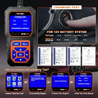 Comprobador Batería Acclope BT60 Pro 6V/12V/24V