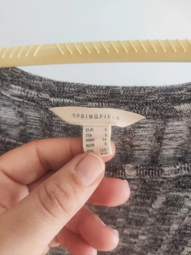 Vestido springfield gris de punto