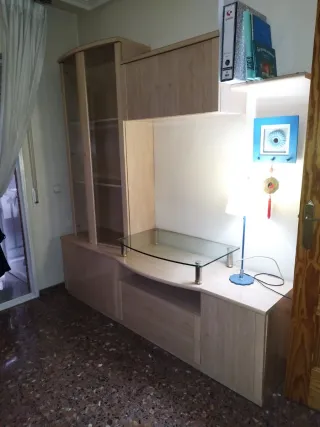 Mueble de salón modular madera clara