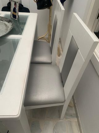 Mesa Madera Maciza Cristal y Metal