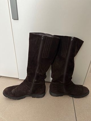 Stivali scamosciati marroni donna n. 40