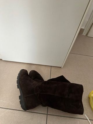 Stivali scamosciati marroni donna n. 40
