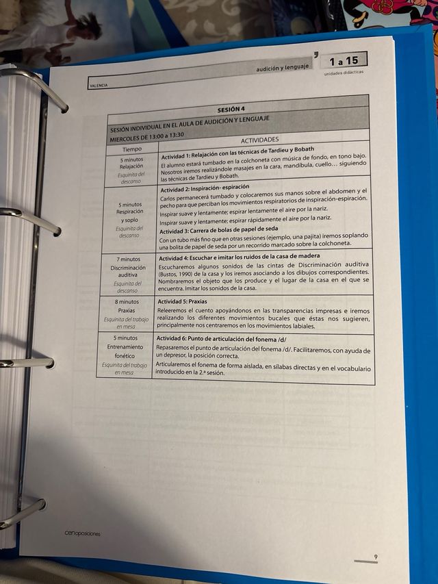 temario Oposiciones maestro audición y lenguaje. c