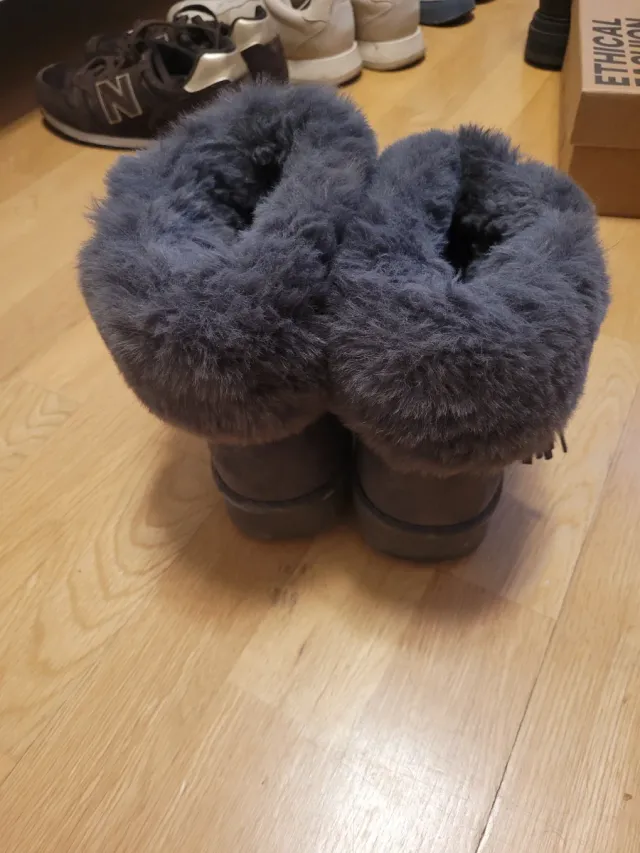 Botas de pelo mujer grises