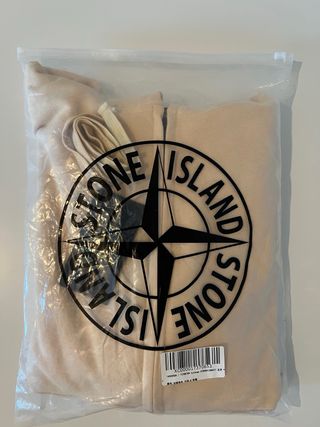 Sudadera Stone Island Beige con Capucha