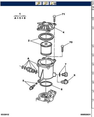 Tornillo Purga Filtro Gasoil Citroen-Peugeot