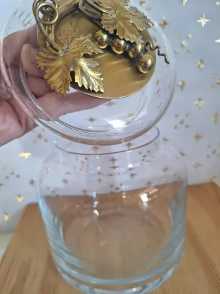 Bombonera cristal vintage uvas