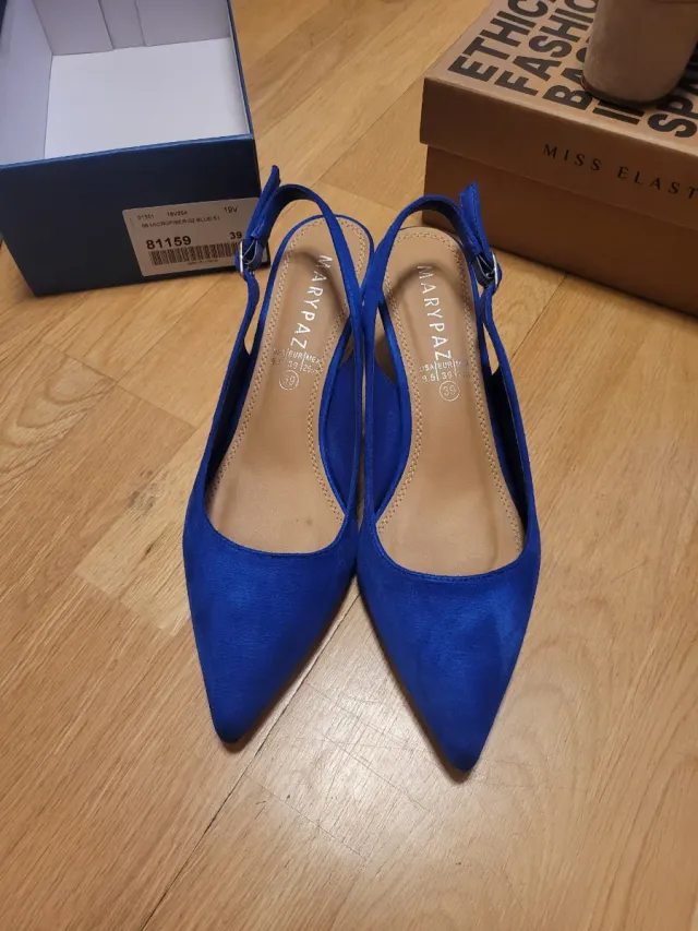 Zapatos Marypaz Talla 39 Azul Eléctrico