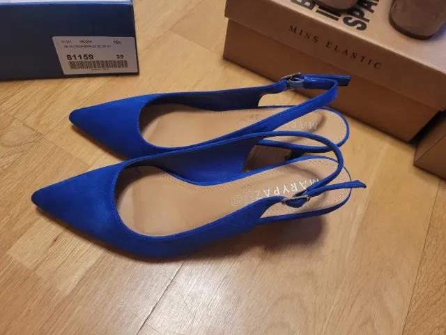 Zapatos Marypaz Talla 39 Azul Eléctrico