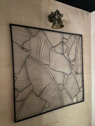 Lámpara Decorativa Dorada Metal y Cristal