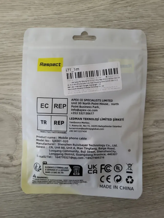 Cable Carga Rápida iPhone