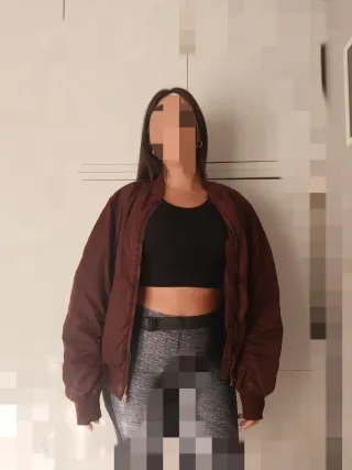 Chaqueta bomber marrón rojizo Talla M/L