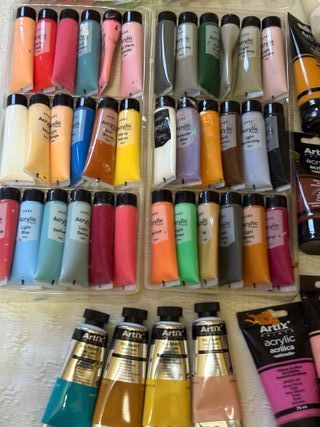 Lote Pinturas Acrílicas y Óleo