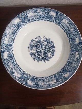 Plato hondo Arcopal Rivanel antiguo azul 29 cm