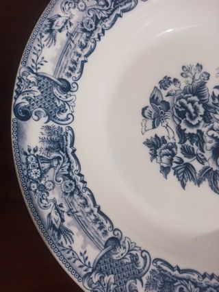 Plato hondo Arcopal Rivanel antiguo azul 29 cm