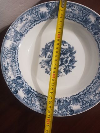 Plato hondo Arcopal Rivanel antiguo azul 29 cm