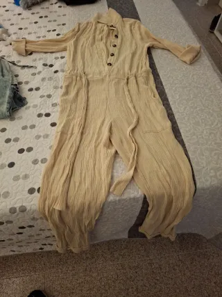 Mono Lino Mujer Beige Talla Única