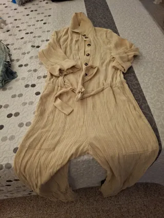 Mono Lino Mujer Beige Talla Única