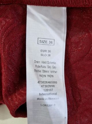 Orsay Abito Rosso Taglia 40