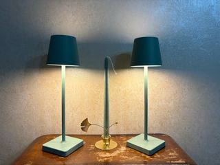 2 Lampade da tavolo verdi