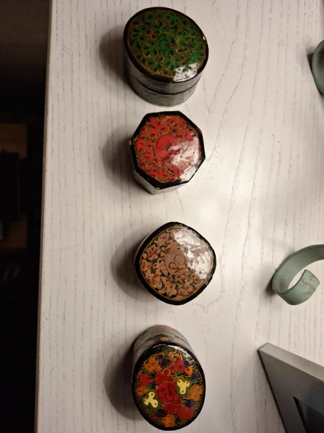 Cajas Decorativas Papel Mache Set 4