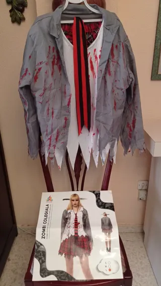 Disfraz Halloween Zombie Colegiala Talla Única