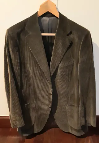 Chaqueta de pana Delingger Talla 52 verde oscura.