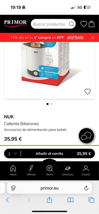Calienta Biberones Nuk
