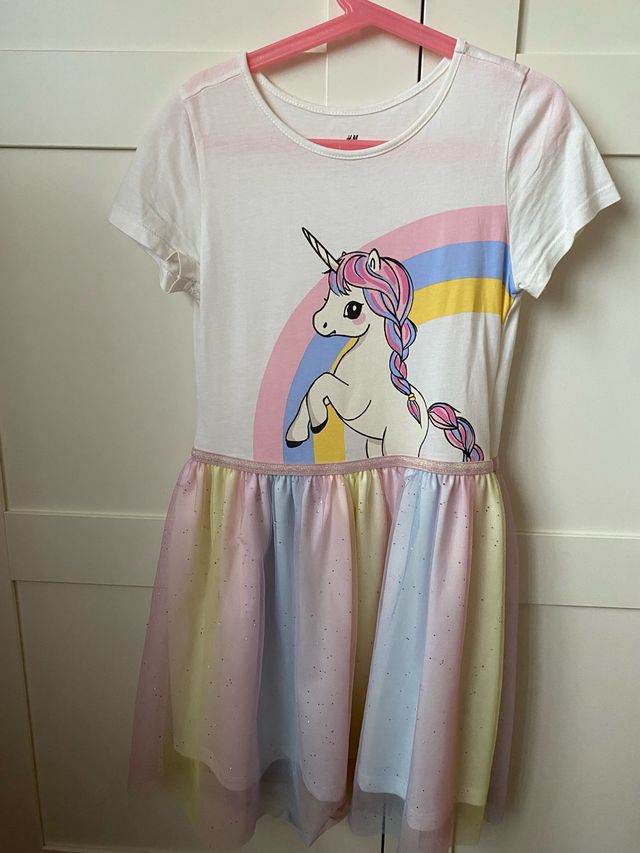 Vestido Unicornio Niña Talla 6-8 Años