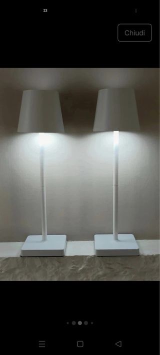 2 Lampade da tavolo bianche