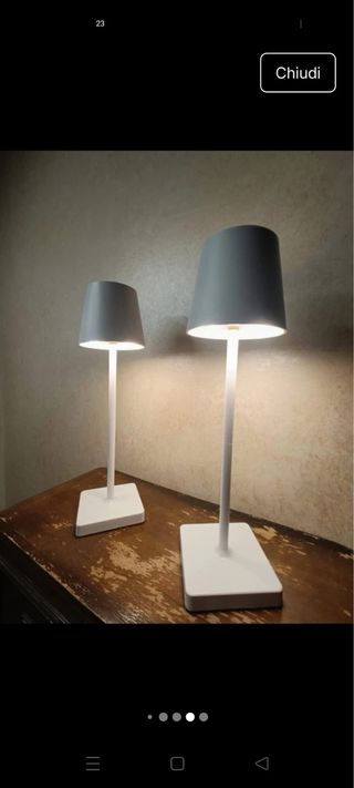 2 Lampade da tavolo bianche