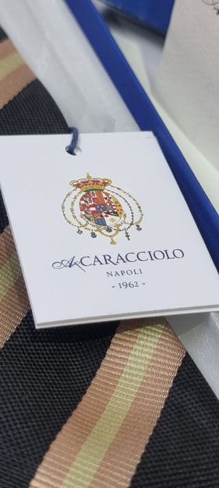 Corbata Caracciolo Napoli Seda Italiana Rayas