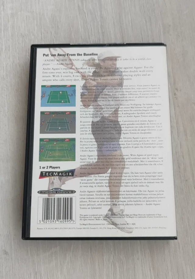 Andre Agassi Tennis Megadrive Tecmagik Tenis