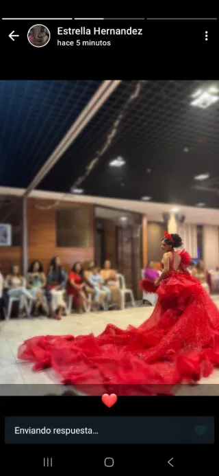 Vestido de boda gitana rojo